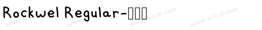 Rockwel Regular字体转换